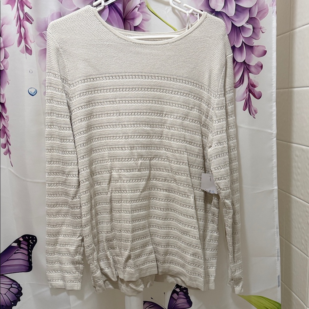 Women's Cream Knit Top